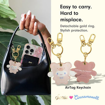 Sonix x Sanrio Keychain Case Compatible with Apple AirTag | Protective Cover Keychain | Cinnamoroll Latte Bears