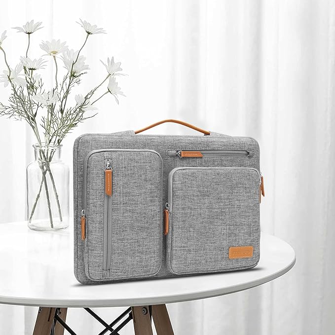 MOSISO 360 Protective Laptop Case 13 inch, 13 inch Laptop Sleeve Compatible with MacBook Air M4 M3 M2 M1 2025-2018/Pro M2 M1 2025-2016, Side Open Carrying Case with 4 Zipper Pockets&Handle, Gray