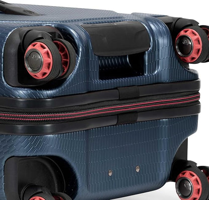 Traveler's Choice Maxporter II 22" Hardside Polycarbonate Spinner Carry-On Luggage, USB Port, TSA Lock, Navy