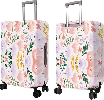 Travel Luggage Cover Suitcase Protector Fits 18-32 Inch Wheel Covers PatternedTravel Related Items Flower Luggage Protector Elastic XL