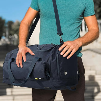 MIER Large Gym Bag for Men Sports Duffle Bag with Shoe Compartment 60L Lightweight Duffel Bags for Workout Fitness Travel