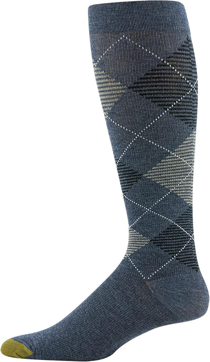 GOLDTOE Men's Mild Compression Over The Calf Socks, Multipairs
