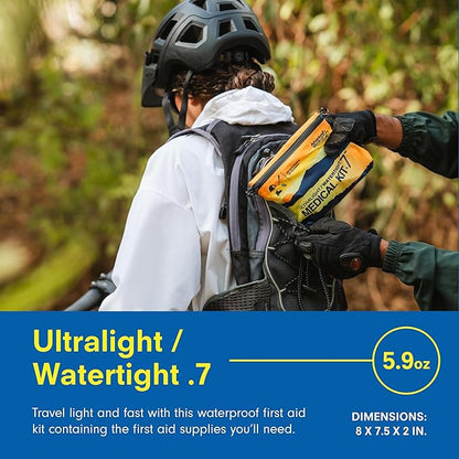 Adventure Medical Kit Ultralight/Watertight Medical Kit .7 - Up to 3 People, Up to 3 Days - Includes Bandages, Blister Essentials & More - Perfect for Hiking, Biking & Climbing