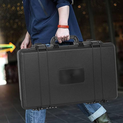 Protective Hard Case Shockproof Water-resistant with Customized DIY Foam Insert fit for Camera, etc, 20.5 X 13.5 X 5.5-Inch