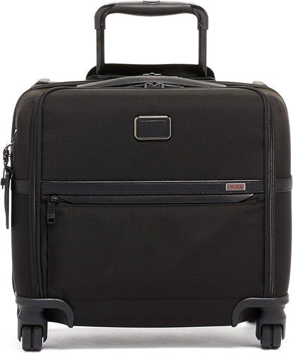 TUMI - Alpha Compact 4 Wheeled Brief - Rolling Carry On Briefcase. Laptop Bag for Commuting and Travel - Black
