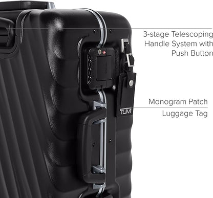 TUMI 19 Degree Frame Continental 4 Wheel Carry-On - Lightweight Suitcase - Hard Shell Luggage - 21.8" X 15.8" X 9.0" - Black Textured