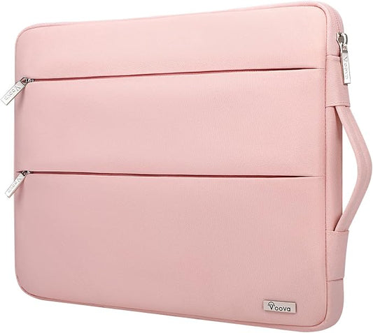 Voova 14 15 Inch Laptop Sleeve Case, Waterproof Computer Bag Cover Compatible with MacBook Air 15 M2/M3/M4 2022-2025, MacBook Pro 15, Hp chromebook 14, 14-15” Dell Lenovo Acer Asus, Pink