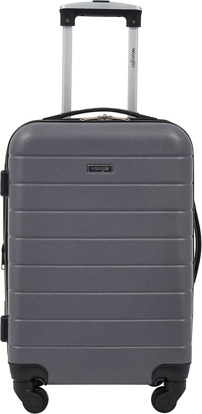 Wrangler 20" Smart Spinner Carry-On Luggage With USB Charging Port