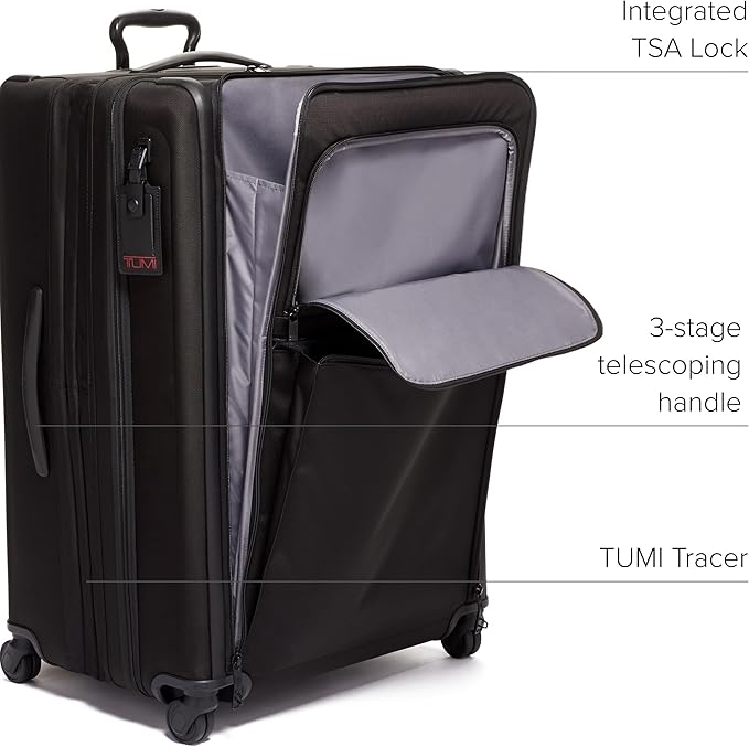 TUMI Extended Trip Expandable 4-Wheeled Packing Case - Rolling Suitcase with Removable Garment Sleeve - Secure Luggage - Black