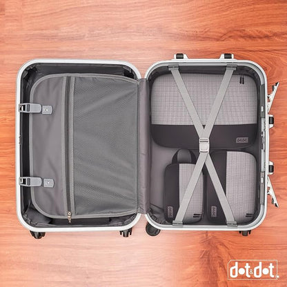 4pc Medium Compression Packing Cubes for Travel - Luggage Packing Organizers - Travel Packing Cubes for Suitcases
