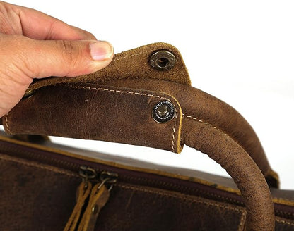 Leather Travel Duffle Bags for Men and Women cabin friendly Weekend Bag Sports Gym airplane carry on overnight duffel