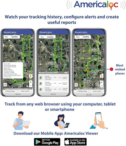 Americaloc Pro GPS Tracker LLX. Includes 4 Months of Free Service