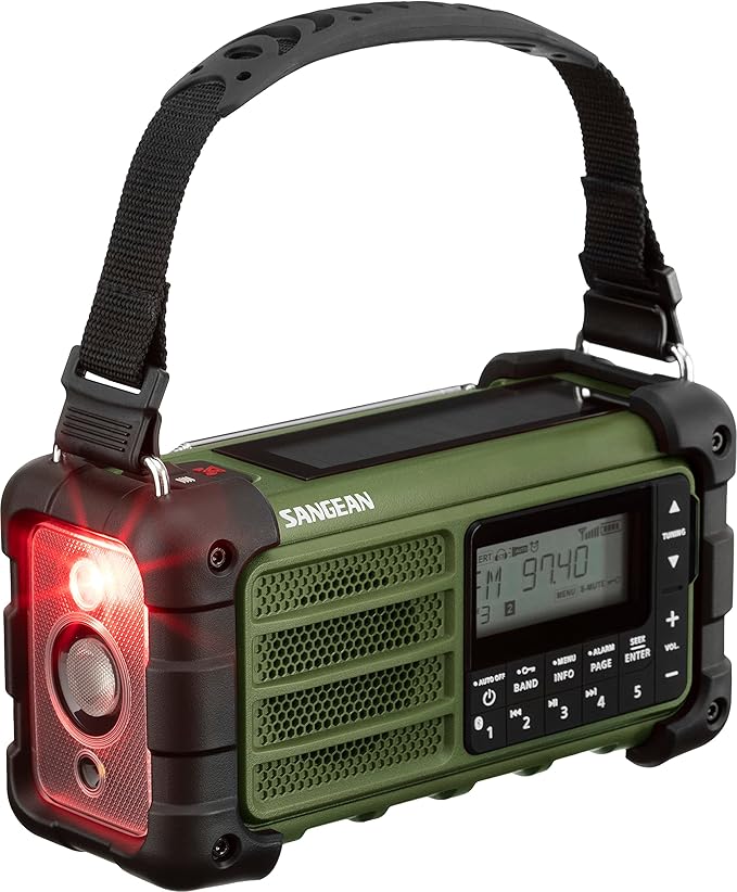 Sangean MMR-99 AM/FM-RBDS/Bluetooth/AUX/Weather/Multi-Powered Digital Tuning Emergency Radio