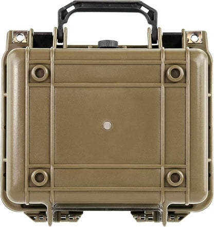 Eylar Small 10.62" Deep Gear, Equipment, Hard Camera Case Waterproof with Foam TSA Standards (Tan)