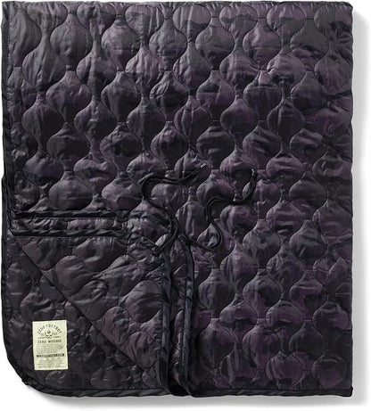 Zero Foxtrot, Woobie Blanket, Swagman Roll, Military Blanket– Great for picnics, The car, Camping, and More - Black Multi-Terrain Camouflage Pattern