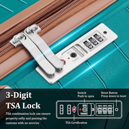 4-Piece Expandable Hardshell Luggage Set with TSA Lock (14/20/24/28) - Lightweight PP Suitcases, 360° Silent Spinner Wheels and Durable 100LB Handle for Air Travel (D# Coral)