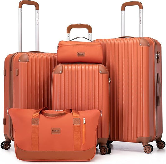 Luggage Sets 5 Piece Suitcases with Wheels, Suitcase Set ABS Hard Case Luggage with TSA Lock Spinner Wheels Durable Travel Luggage