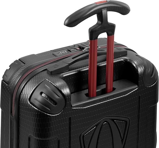 Traveler's Choice Maxporter II 22" Hardside Polycarbonate Spinner Carry-On Luggage, USB Port, TSA Lock, Black