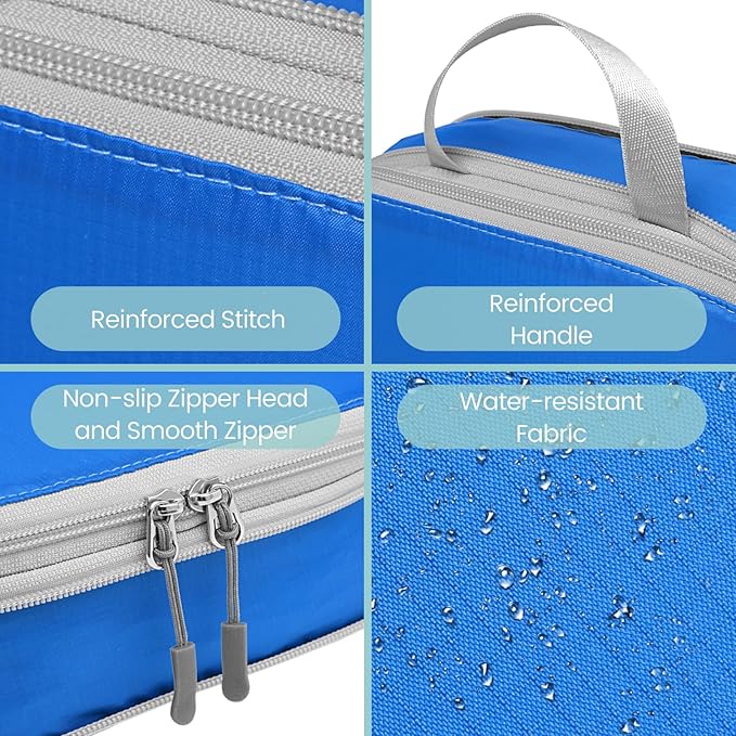 Cambond Compression Packing Cubes for Travel Women - Expandable Travel Bags Luggage Organizers Travel Essentials Compression Cubes for Travel Carry on Suitcases Organizer