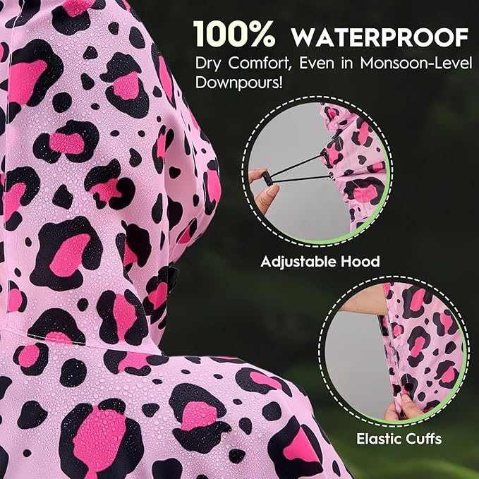 Bruvoalon 3-in-1 Rain Poncho with 1/4 Zip & Chest Pocket, Waterproof, Sunshade, Ground Mat for Adults & Youth Emergency