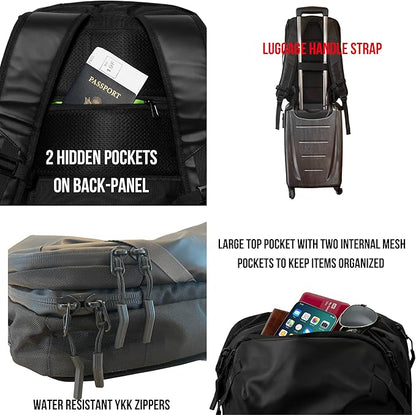 Carry On Travel Backpack Bundle | Island Hopper Travel Backpack with Toiletry Bag and Compression Packing Cube Set