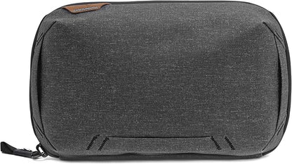 Peak Design Tech Pouch, Charcoal, Electronics Organizer for Travel or Everyday Carry, Origami-Style Storage, Cable Pass-Through, Weatherproof Recycled Nylon, Gear Carry Bag for Men and Women