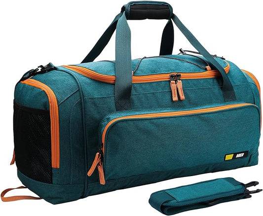MIER Large Gym Bag for Men Sports Duffle Bag with Shoe Compartment 60L Lightweight Duffel Bags for Workout Fitness Travel