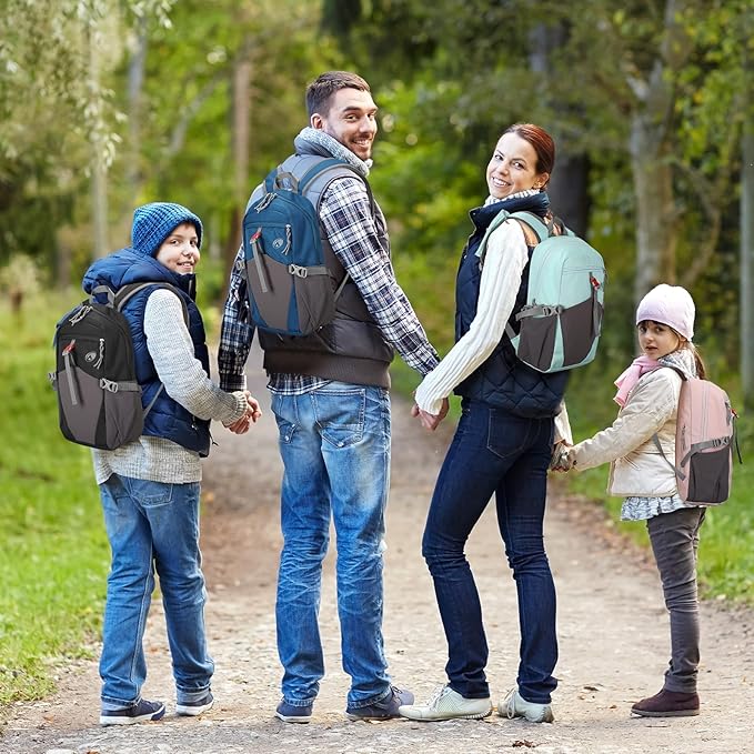12L Small Lightweight Hiking Backpack Daypack with Phone Pocket for Kids, Mini Travel Backpack for Men, Black