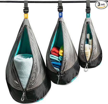 trtl Packing Pods, Grey- Packing Cubes for Travel - Organizer Bags for Luggage to Maximize Space in Suitcase - Travel Packing Organizers - Includes Carry Strap - Comes with 3 Cube Sizes - 3 Pack