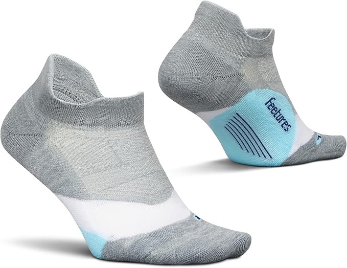Feetures Elite Light Cushion No Show Tab Athletic Ankle Socks - Sport Sock with Targeted Compression