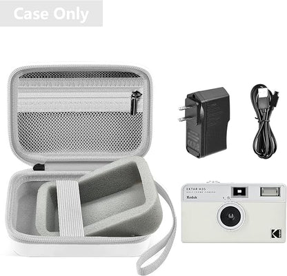 Leayjeen Digital Camera Case Compatible with KODAK EKTAR H35 H35N Half Frame Film Camera，Storage Holder Organizer for Kodak Ultra F9 M35 M38 Paper Shoot Camera-White(Case Only)