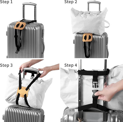 Luggage Bungee Strap for Suitcases - Add a Bag, Travel Bag Bungee Belt - Pink Luggage Strap (1PCS)