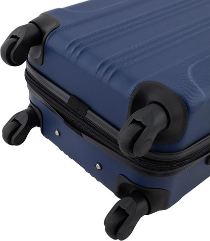 Travelers Club Chicago Hardside Expandable Spinner Luggage, Navy Blue, 20" Carry-On