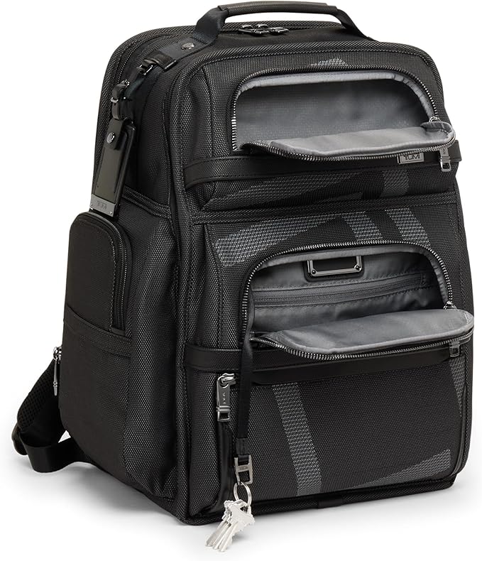 TUMI - Alpha Brief Pack - Men's Laptop Backpack with Padded Adjustable Straps - Fit up to 15" Screen - 17.0" X 12.0" X 8.0" - Reflective TUMI Jacquard