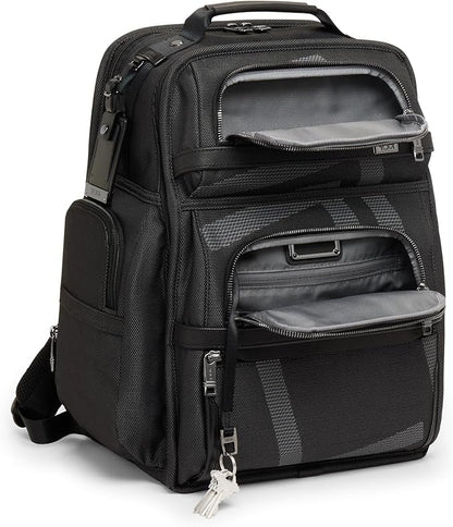 TUMI - Alpha Brief Pack - Men's Laptop Backpack with Padded Adjustable Straps - Fit up to 15" Screen - 17.0" X 12.0" X 8.0" - Reflective TUMI Jacquard