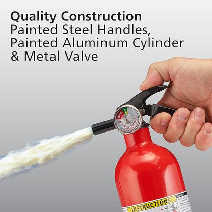 Kidde Auto Fire Extinguisher for Car & Truck, 10-B:C, 4 Lbs., Dry Chemical ExtinguisheR & Fire Extinguisher for Home, 1-A:10-B:C, Dry Chemical Extinguisher, Red, Mounting Bracket