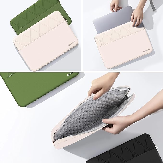 Smatree Laptop Sleeve for 13 inch Lenovo ThinkBook 13s Gen 4, for 13 inch ThinkBook 13x Gen 2/4, Protective Laptop Case with Accessory Pocket, YKK Zipper, Patented Shockproof Design, White (E431W)