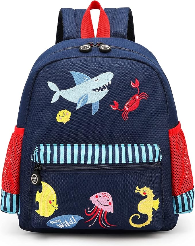 willikiva Cute Zoo 3d Kids Backpack for Boys and Girls Toddler Backpack Bags(Ocean World)