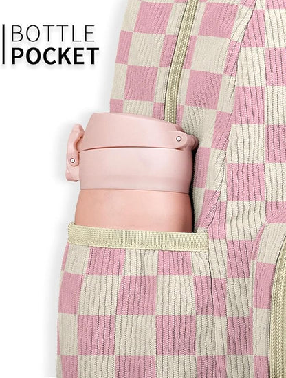 Corduroy Kids Backpack for Girls, Girls Backpack 5-9, Kindergarten Elementary School Bookbag for Girl 15.3" H Fit Folder