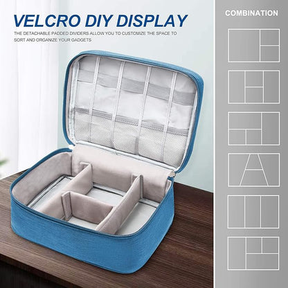 SELLYFELLY Electronics Organizer Travel Universal Cable Organizer Bag Waterproof Electronics Accessories Storage Cases for Cable, Charger, Phone, USB, SD Card, Hard Drives, Power Bank, Cords