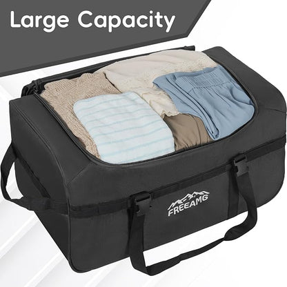 116L Foldable Rolling Duffel Bag with 3 Wheels And Handle, 30 inch Large Travel Duffle Bag for Travel, Camping, Outdoors