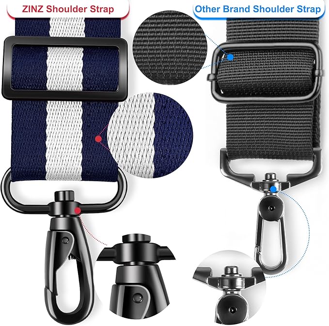 ZINZ 79.5" Universal Strap with Ultra-Thick Fixed Breathable Pad - Adjustable Heavy-Duty Shoulder Strap for Laptop, Crossbody, Luggage, Gym, Camera Bag and More - TW01B06