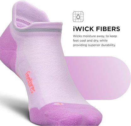 Feetures Elite Max Cushion No Show Tab Ankle Socks - Sport Sock with Targeted Compression