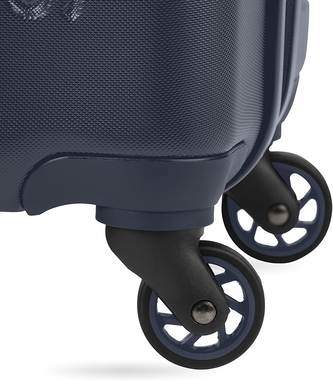 SwissGear 7366 Hardside Expandable Luggage with Spinner Wheels, Navy, Carry-On 19-Inch