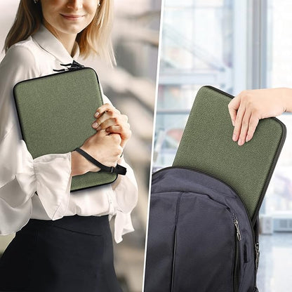 FINPAC Hard Laptop Sleeve Case for 13 inch MacBook Air M4 2025 A3240 M3 2024 A3113, 14 inch MacBook Pro M5/M4/M3/M2 A3434 A3401, 13" Air/Pro, Waterproof Case for Dell, Surface Laptop, HP, Acer, Olive