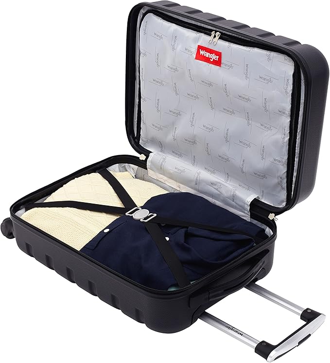 Wrangler 20" Spinner Carry-On Luggage, Black