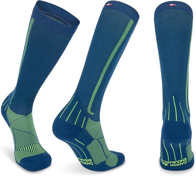 DANISH ENDURANCE 21-26 mmHg Compression Socks | Graduated Support & Faster Recovery | Running & Travel | Unisex 1 Pack