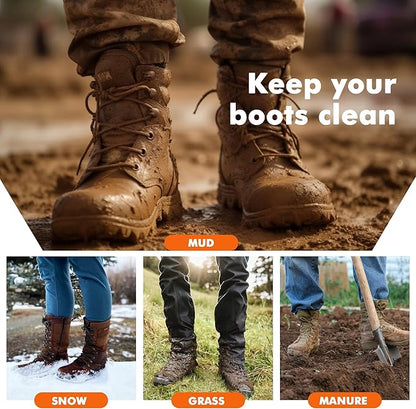 Boot Scrubber Wooden Boot Brush, Shoe Cleaner Brush for Outdoor Mud & Dirt-9.13 * 6.14 * 4.07in Shoe Cleaning Brush