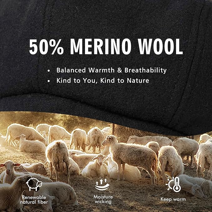 Comhats Wool Fashion Newsboy Hats for Women Winter Warm Pageboy Cabbie Cap Beret