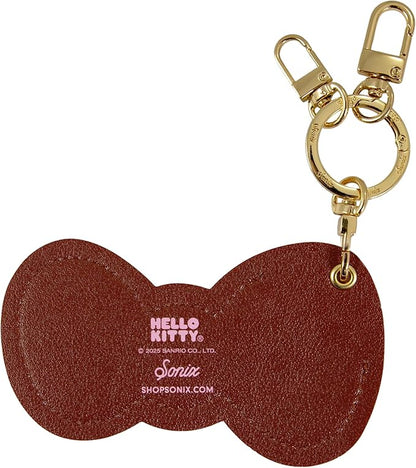 Sonix Keychain Case Compatible with Apple AirTag | Protective AirTag Cover Keychain Charm (Hello Kitty Pink Bows)